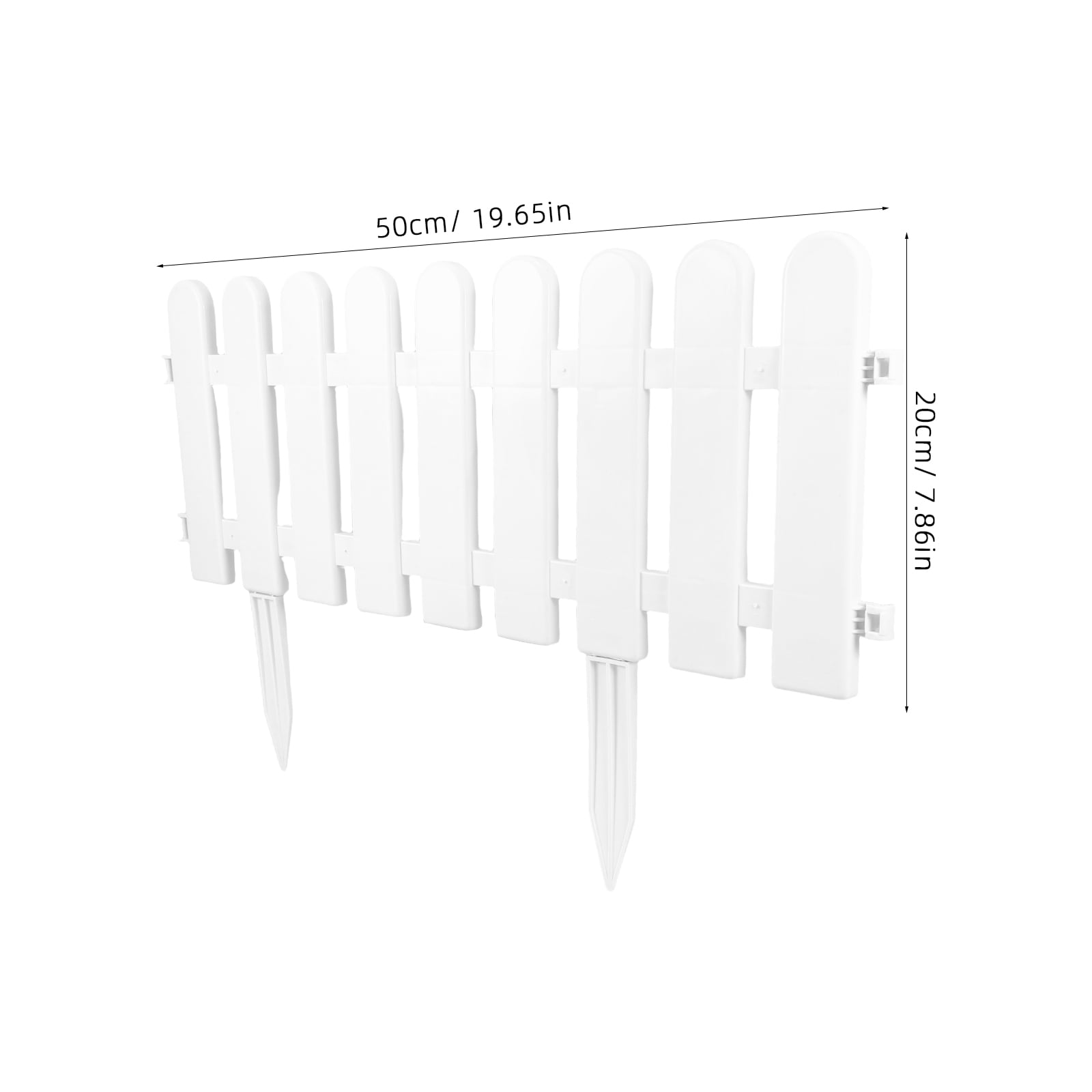 CIMAXIC 4 Sets White Plastic Fences for Hotel Garden Fencing Decorative Outdoor