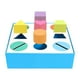 thumbnail image 1 of Juguete de madera para clasificar colores y formas, juguetes educativos tempranos, rompecabezas de bloques, caja de clasificación de 9 agujeros para, 1 of 9