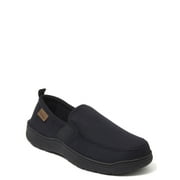 Dearfoams Cozy Comfort Mens Perforated Microsuede Moc Toe Closed Back Slippers