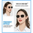 thumbnail image 2 of OCCI CHIARI Women's Reading Sunglasses 1.75 Sun Glasses Readers 1.0 1.25 1.5 1.75 2.0 2.25 2.5 2.75 3.0 3.5 4.0 5.0 6.0 (Transparent)UV400 Protection Anti Blue Ray Outdoors Arylic Lens, 2 of 6