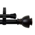 thumbnail image 2 of Central Design 4786-992 0.8125 in. Kingsly Double Curtain Rod with 120 to 170 in. Extension, Black, 2 of 2