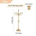 thumbnail image 4 of Sziqiqi 35" Tall Gold Floor Candelabra Set of 2: 5-Arm Metal Candle Holder for Taper Candles Candlestick Wedding Event Centerpiece Decor, 4 of 11