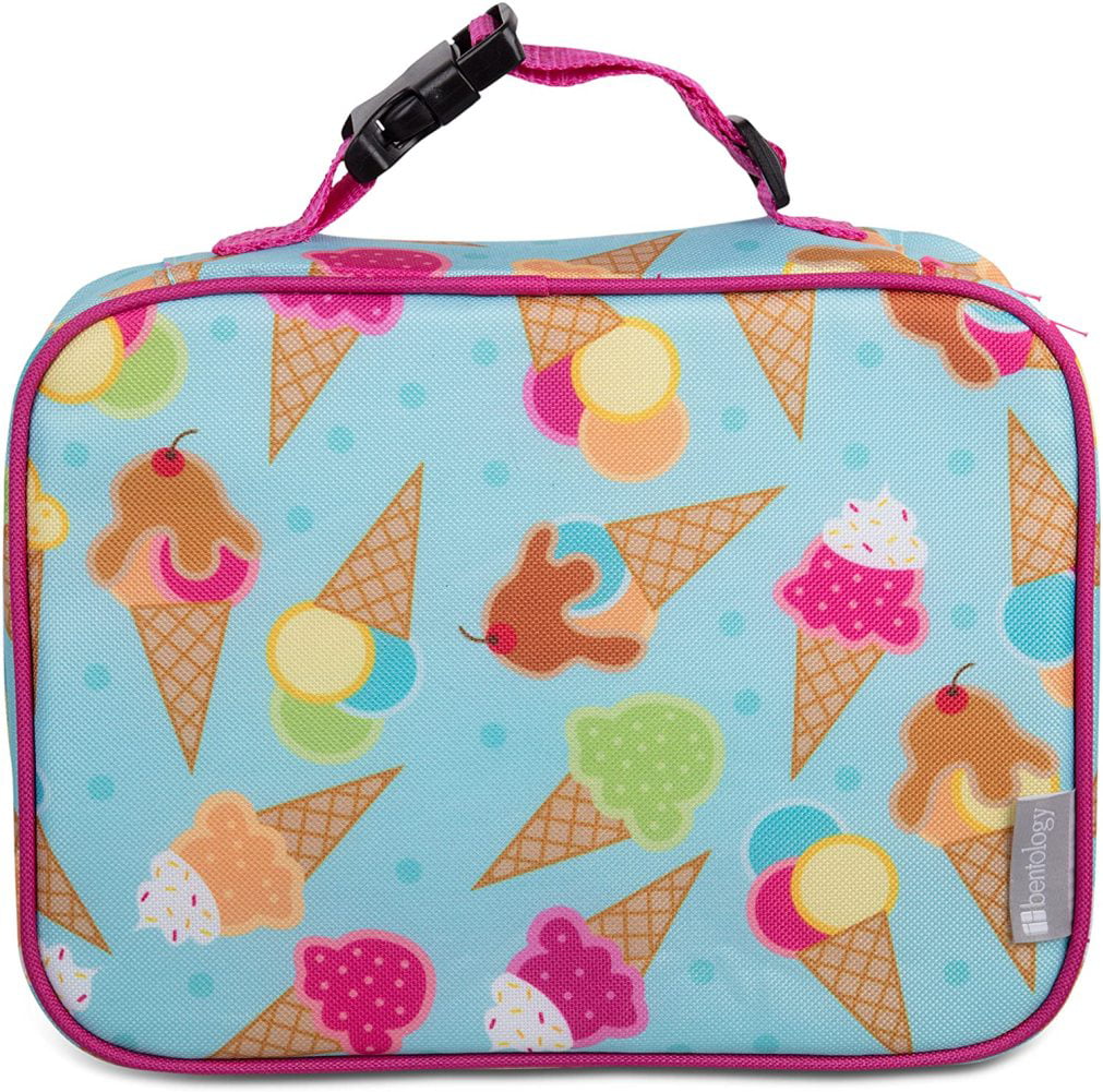 Girls and Boys Insulated Lunchbox Bag Tote Fits Bento Boxes Bentology Lunch Box for Kids Ice Cream 