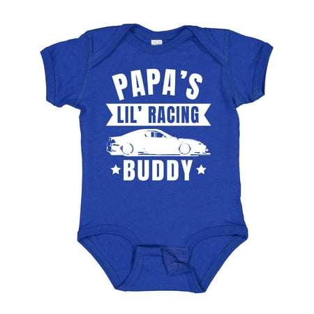 

Inktastic Papas Lil Racing Buddy Gift Baby Boy or Baby Girl Bodysuit