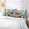 thumbnail image 6 of Coolnut Sloth on The Branch Plush Pillow Case, Zippered Bed Pillow Pillowcases, Super Soft and Cozy Pillowcase Covers for Sleep Decor Giftsation - Standard Size 20x26in, 6 of 7