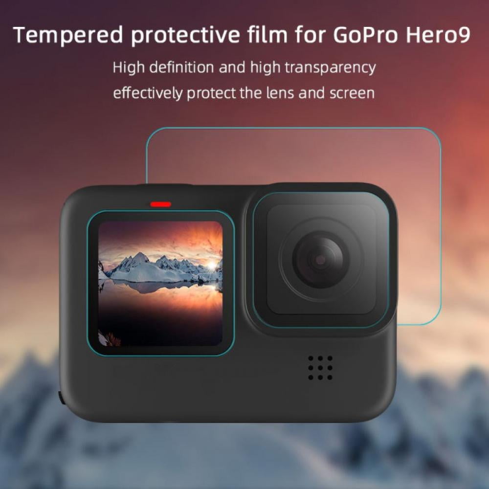 6PCS Ultra Clear Tempered Glass Film Tempered Glass Ultra HD Lens Protective Film Display HD Protective Films Accessories for Hero 9 Action Camera Topnow Screen Protector for Gopro Hero 9