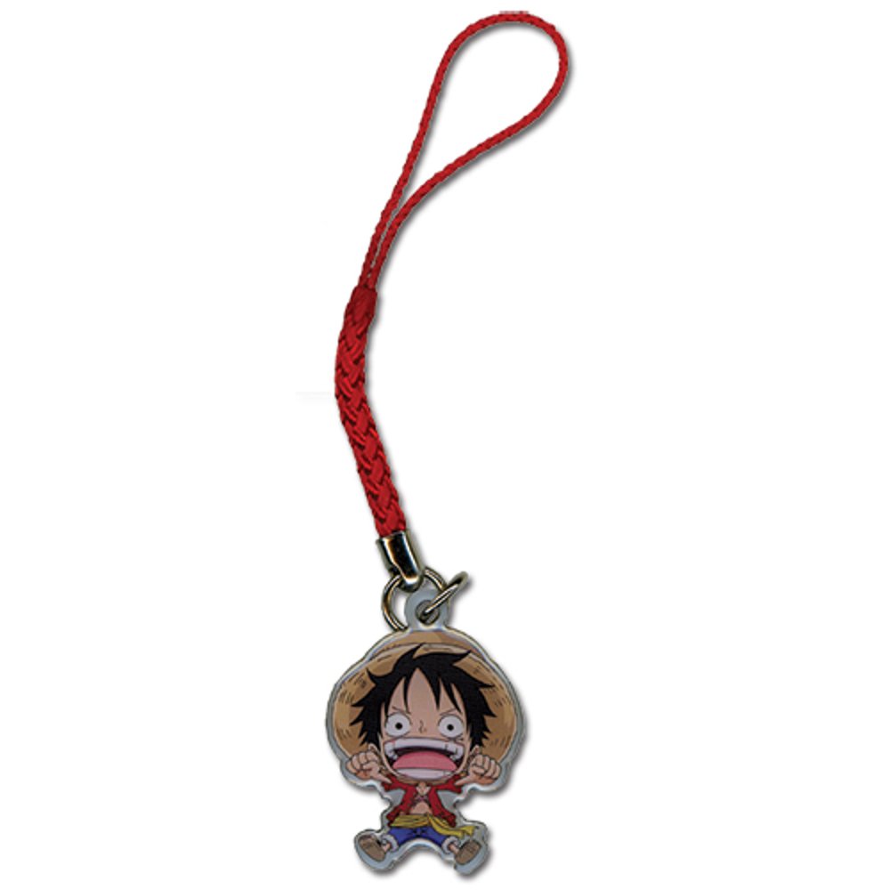 ONE PIECE Cell Phone Charm One Piece New Chibi Luffy Metal Anime