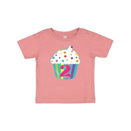 

Inktastic 2nd Birthday cupcake Gift Baby Boy or Baby Girl T-Shirt