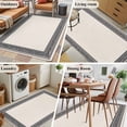 thumbnail image 6 of Black Cream Greek Key Large Area Rugs for Bedroom Living Room, Soft Non Slip Carpet Bedside Rug, Geometric Greece Ancient Rustic Rectangle Floor Cover Kitchen Accent Rug 2.7'x5' for Office, 6 of 9