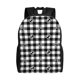 thumbnail image 1 of Disketp Black Tartan Plaid Mochila Unisex de Apertura Lateral Completa, Mochila para Laptop para Escuela, Trabajo y Viajes, 1 of 8