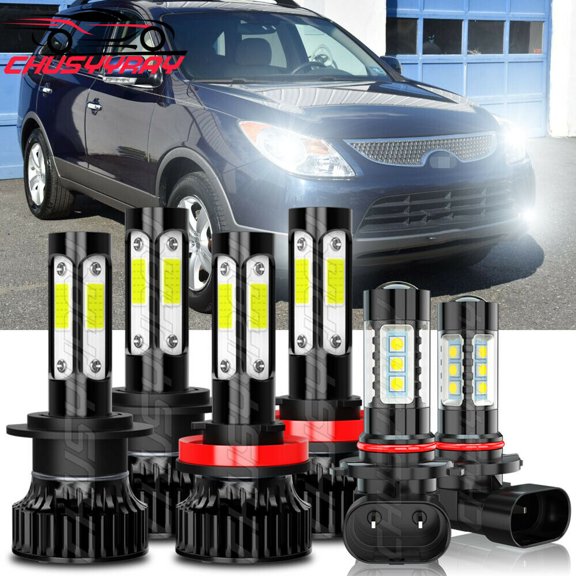 Pack of 6 ,Combo White LED Headlight Bulbs High Low Fog Light for 2013-2015 Chevy Malibu