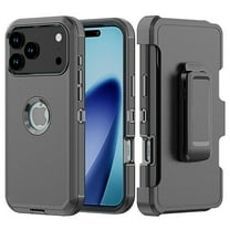 Hotpom for iPhone 17 Pro Max Case with Belt Clip Complete Body Tough Shockproof And Dustproof Protective Cover, Mobile Security Travel Accessory, Black