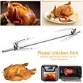 thumbnail image 3 of Fourchette de Poulet Rôtie à la Fourchette de Friteuse d'Air d'Acier Inoxydable Cuisinant la Viande de Poisson à la Fourchette Grillée pour le Camping Extérieur de Cuisine de Barbecue à la Maison (Argent, 11 Pouces), 3 of 4