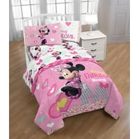 Disney Minnie Mouse Pink & White Kid's Bed Sheet Set