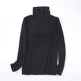 thumbnail image 7 of Women's Fall Long Sleeve Square Neck T Shirts with Built-in Shelf Bra Ribbed Knit Slim Fit Casual Basic Tops,Black,XXXL, 7 of 7