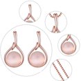 thumbnail image 4 of TheFound Women Lady Shiny Crystal Necklace Ear Studs Plated Gold Set Gift, 4 of 7