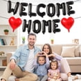 thumbnail image 2 of Wowhub Welcome Home Balloons Banner, Black Welcome Home Letter  with Red Heart, Housewarming Decorations for Family Homecoming, Loved Ones Return, Real Estate Open House Party Decor, 2 of 7