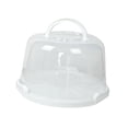 thumbnail image 3 of simhoa 10 inch Cake Carrier with Foldable Handle Clear for Picnic Vegetables Fruits, 3 of 8