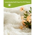 thumbnail image 5 of Anjee Weighted Blanket 15lbs, Super Soft Fleece Cozy Sherpa Reverse, Shaggy Throw Weighted Blankets, 48"x72" White, 5 of 8