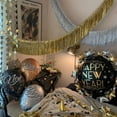 thumbnail image 2 of Zhuge 1 Packs 118*11.8in Thickened encryption Foil Fringe Garland Metallic Tinsel Foil Garland Wall Hanging Fringe Banner for Wedding Birthday Parties Holiday Decorations and More，Green, 2 of 4