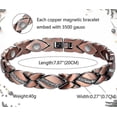 thumbnail image 2 of Copper Magnetic Bracelets For Women Arthritis Pain Ref~3500 Gauss Magnet Bracelet~effective Therapy For Rsicarpal Tunnel~100% Pure Copper Crystal, 2 of 3