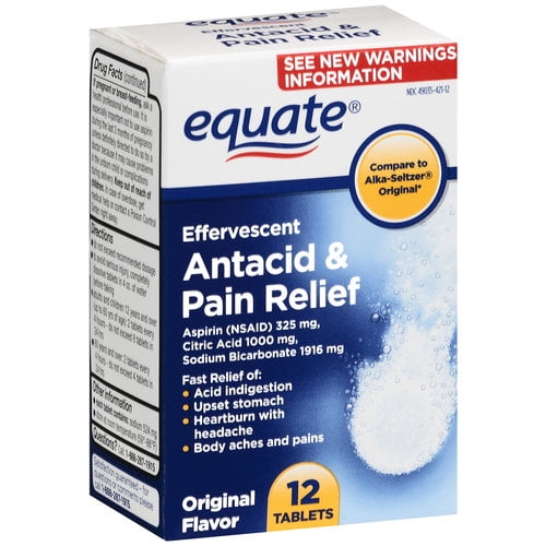 Equate Effervescent Original Flavor Antacid And Pain Relief Tablets