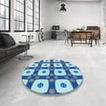 thumbnail image 4 of Ahgly Company Machine Washable Indoor Rectangle Transitional Blue Lagoon Blue Area Rugs, 6' x 9', 4 of 7