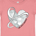thumbnail image 4 of Inktastic Lung Cancer Awareness White Ribbon Around Heart Boys or Girls Baby T-Shirt, 4 of 5