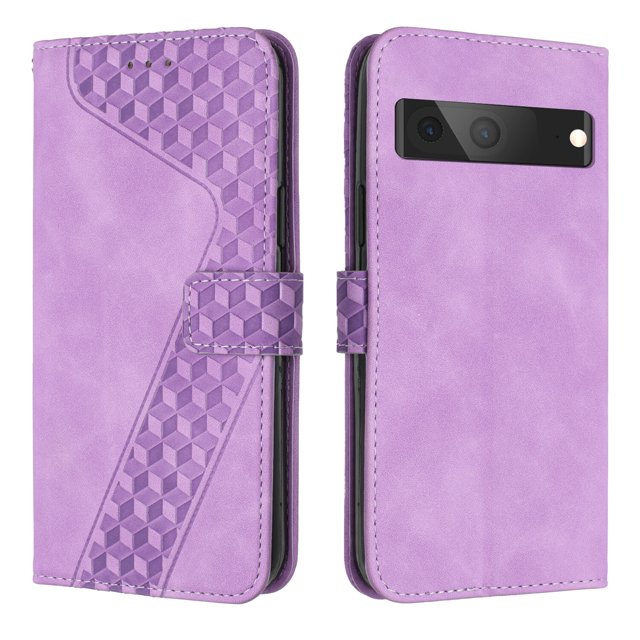 Compatible with Google Pixel 7 Case Wallet Design with Card Slots Magnetic Closure Cover