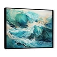 thumbnail image 2 of Designart "Oceanic composition III" Abstract Collages Floater Framed Canvas Print, 2 of 7