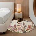 thumbnail image 2 of Round Area Rugs Collection 4 Ft, Spring Floral Non-Slip Residential Carpet, Watercolor Lavender Daisy Butterflies Beige Indoor Crawling Mats Runner Rugs for Living Room/Dining Room/Bedroom, 2 of 8