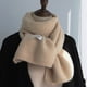 thumbnail image 4 of Bufanda cálida de otoño e invierno, bufanda cálida de color puro para el cuello de invierno, 4 of 5