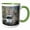 Green/White, variant on 3drose, Heaven on Earth Can Be Found in the Tennessee Mountains Inside This Rural Cabin in the Snow, 11oz Two-tone Green Mug