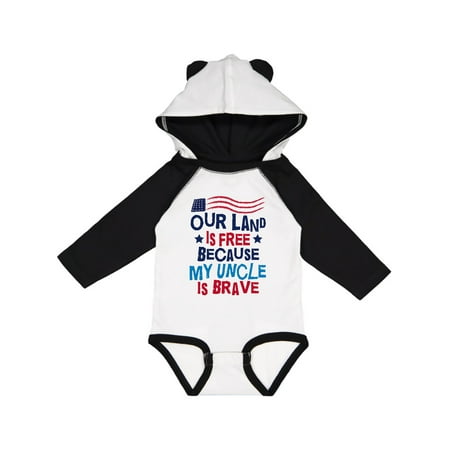 

Inktastic Military Uncle Proud Nephew Freedom Gift Baby Boy or Baby Girl Long Sleeve Bodysuit
