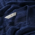 thumbnail image 5 of Superior Egyptian Cotton Absorbent 6-Piece Navy Blue Towel Set, 5 of 13