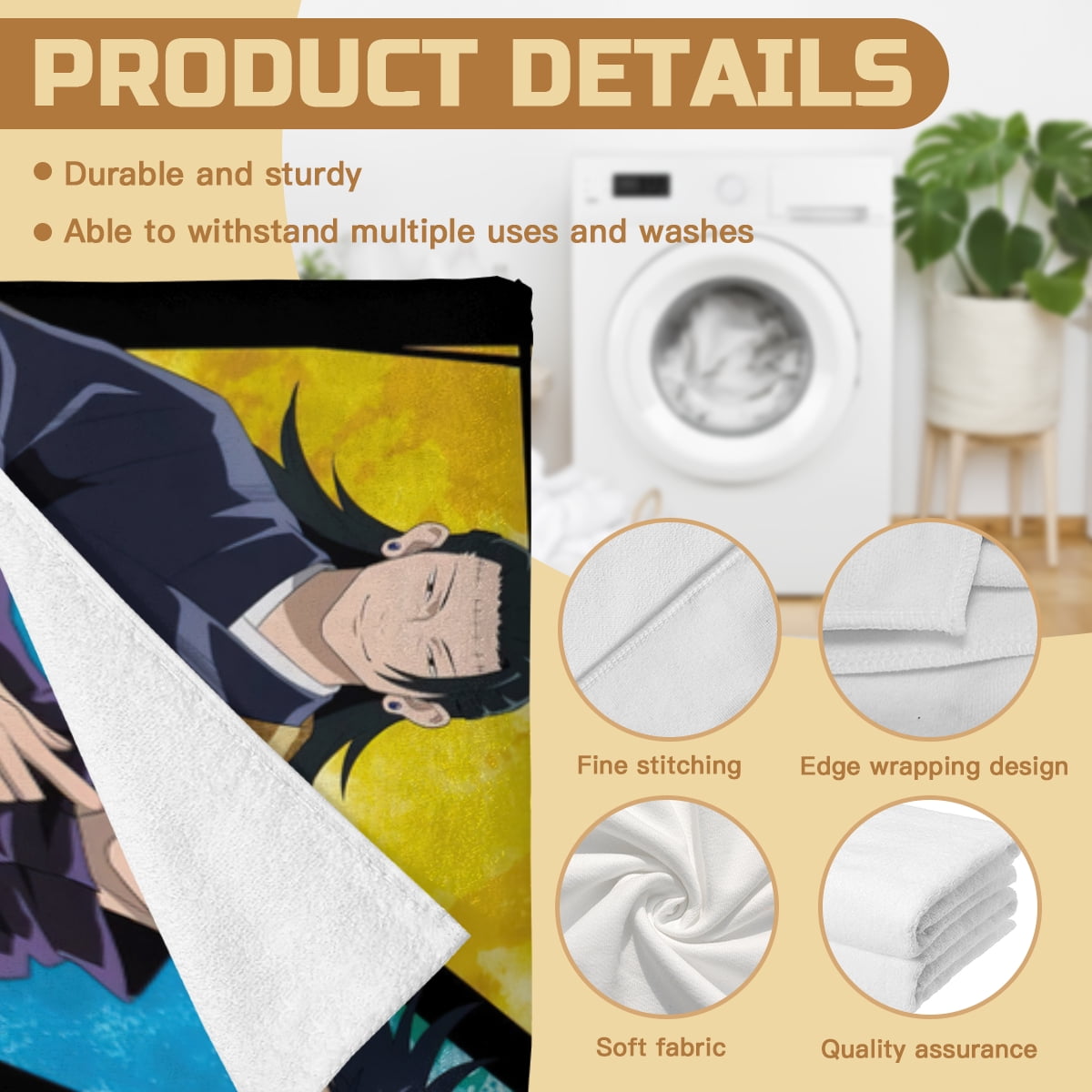 Jujutsu kaisen Beach Towel Gift for Women Girls Boys Teenager Men 30"x60" Quick Drying Microfiber