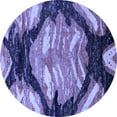 thumbnail image 1 of Ahgly Company Indoor Round Abstract Blue Modern Area Rugs, 4' Round, 1 of 4