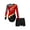 Red, variant on Doomiva Girls Sparkly Rhinestone Long Sleeve Gymnastics Dance Leotard Bodysuit with Shorts Set A White 10