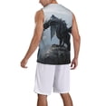 thumbnail image 2 of Naloa Valley Gray Dragon Basketball Jersey Reversible Men's Mesh Athletic Sports Shirts Training Practice S-4XLX-Large, 2 of 6