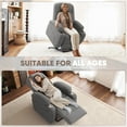 thumbnail image 4 of Homall Power Lift Recliner Chair with Massage for Living Room Recliner Chair for Elderly with Infinite Position Side Pocket and Saucer,Linen Gray, 4 of 7