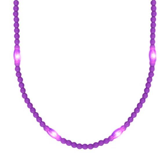 Opaque Round Still Light No Flash Purple Beads