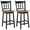 Black, variant on Canddidliike 24.5 Inches Set of 2 Swivel Bar Stools with 360掳 Swiveling-Black, Bar Height Stools, Barstools for Kitchen, Dining Room