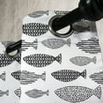 thumbnail image 3 of Ambesonne Fish Grommet Curtain, Sea Animals Black White, 50" x 96", Black White, 3 of 6
