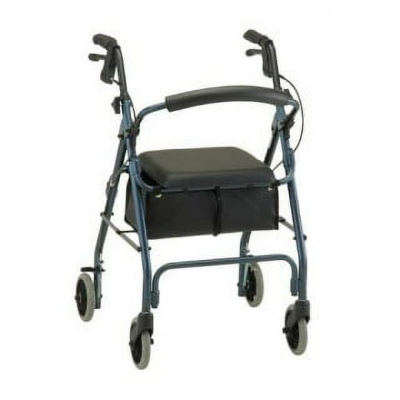 Rollator Nova GetGo Classic Aluminum Rolling Walker Weight Capacity 300 lbs (Blue)