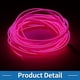 thumbnail image 4 of Cuerda de luz LED EL de 3 metros Unique Bargains, tira de luz brillante para decoración de automóviles, caja de batería (3V) rosa, 4 of 7
