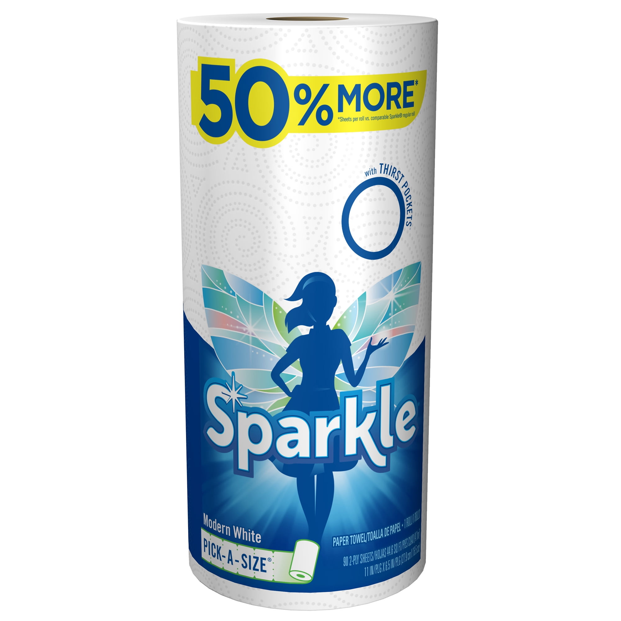 Sparkle Paper Towels, 1 Giant Rolls, PickASize Walmart Inventory