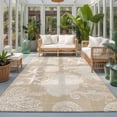 thumbnail image 2 of 4'x6' Area Rugs, Brown Beige Coastal Indoor Outdoor Area Rug for Living Room Bedroom, Nautical Coral Starfish Shell Seahorse Ocean Bathroom Rugs Kitchen Floor Carpet Mats Home Decor Aesthetic, 2 of 8