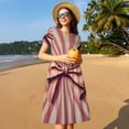 thumbnail image 4 of Haiem Retro Bow Pattern Women's Short-Sleeve Scoop Neck Swing Dress, 4 of 6