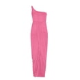 thumbnail image 4 of Otvok Summer Dresses for Women, Women's One-Shoulder Stretch Dress Solid Color High Slit Elastic Wrinkle Dress, 4 of 6