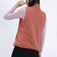 thumbnail image 4 of XFLWAM Women's Fuzzy Fleece Vest Classic-Fit Warm Sleeveless Zip Up Sherpa Vest with Pockets for Fall/Winter Orange XXL, 4 of 5